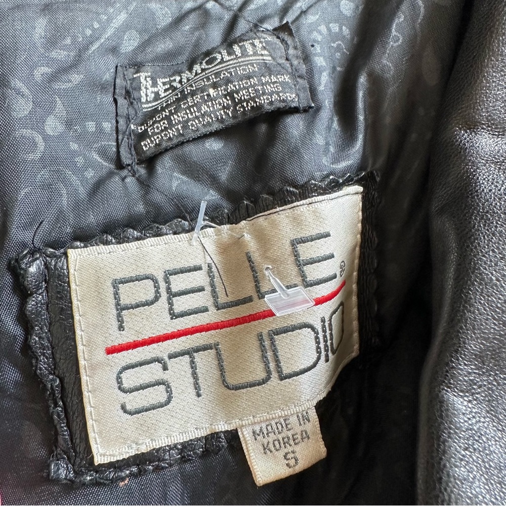 Pelle Studio Vintage Black Long Leather Coat - Picture 6 of 6
